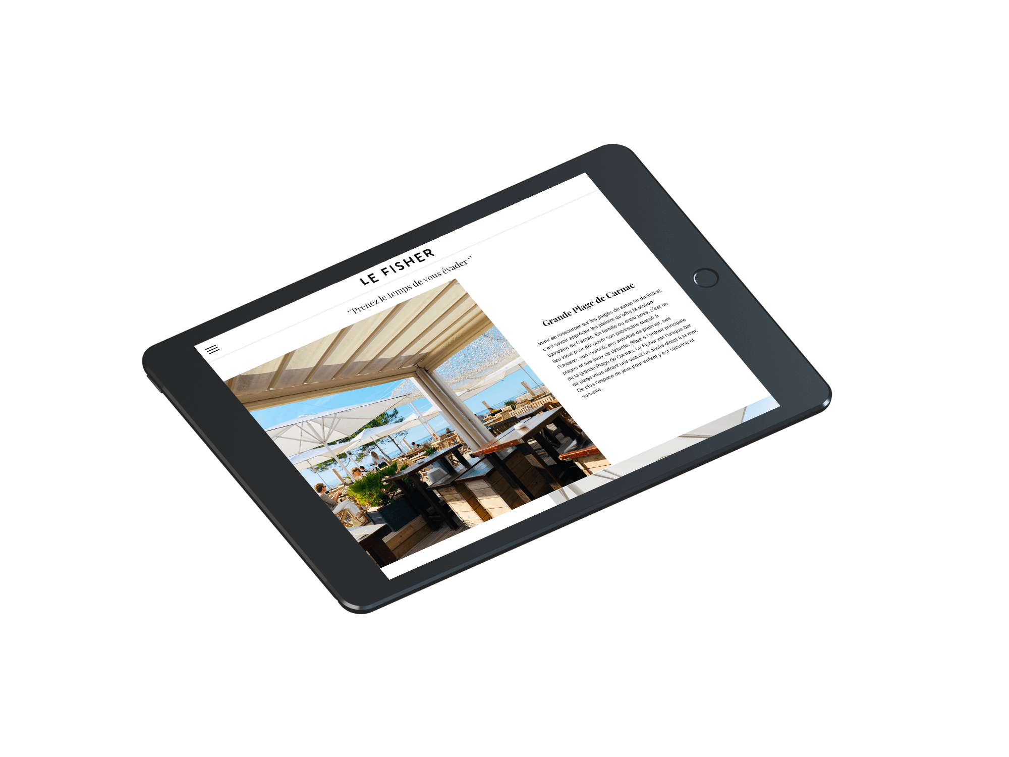 Site internet bar de plage de Quberon