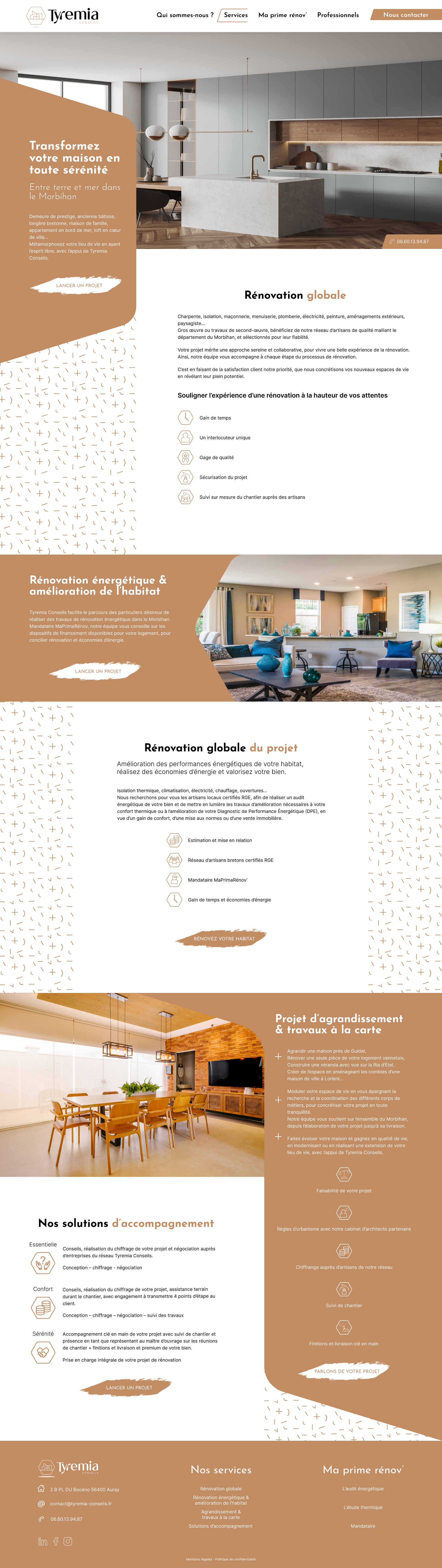 Tyremia Conseils : Webdesign de la page services