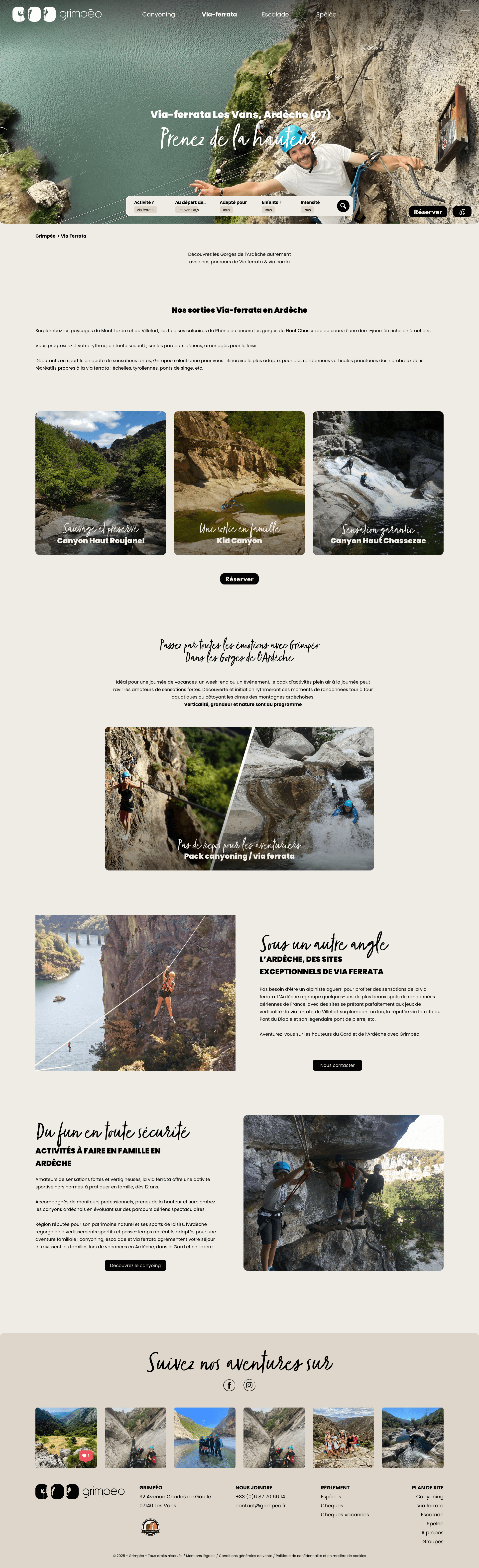 Webdesign de la page 