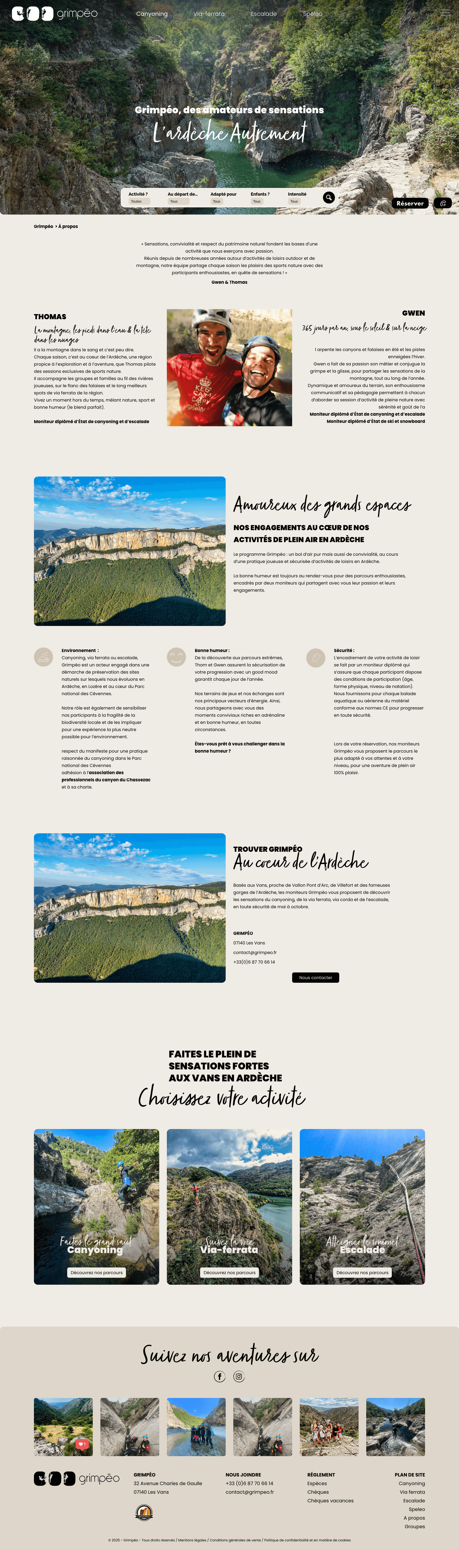 Webdesign de la page 