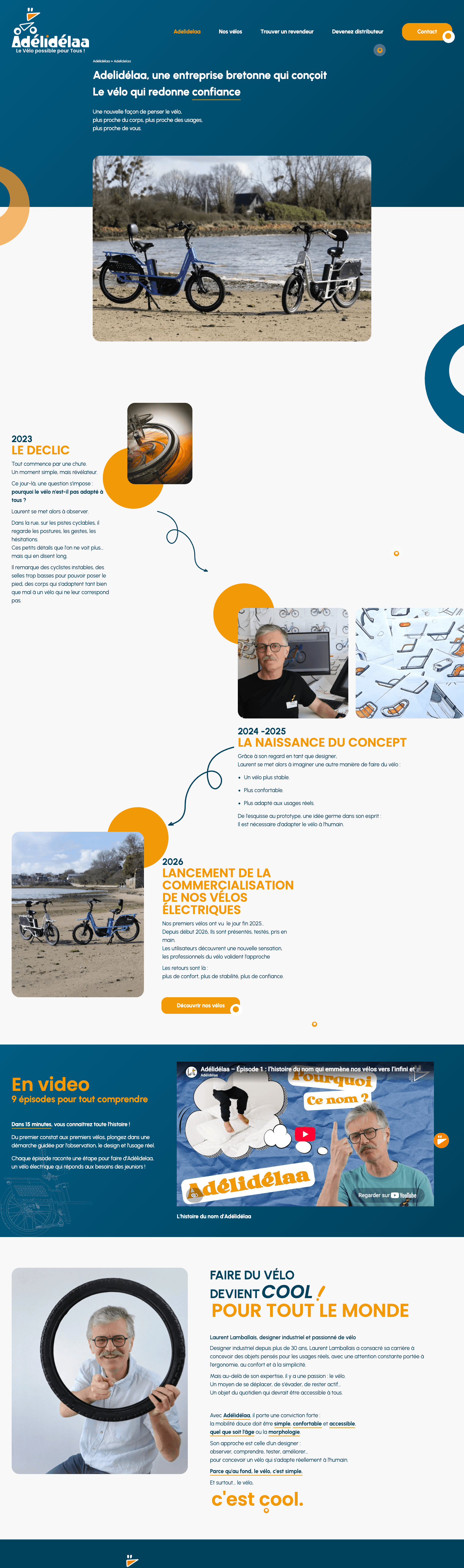 Page de présentation de la marque