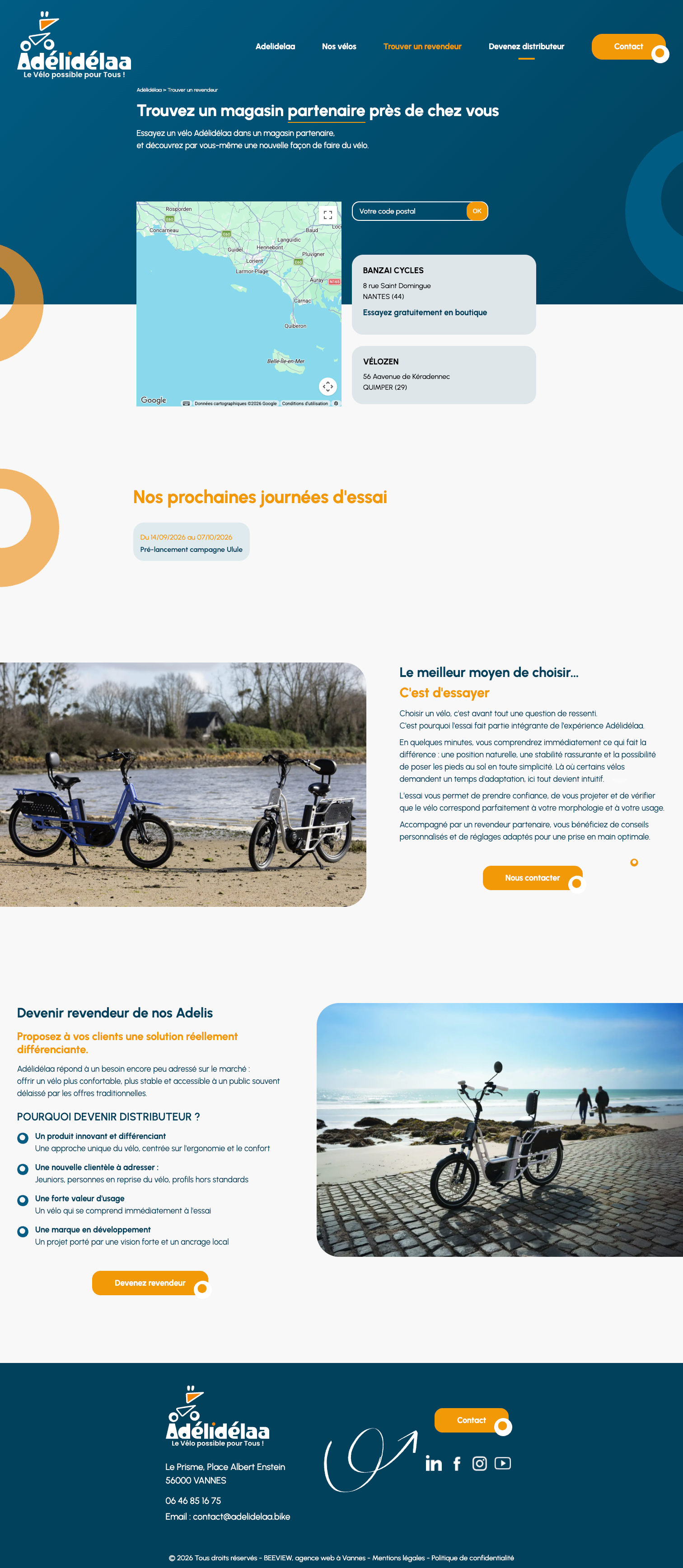 Webdesign de la page
